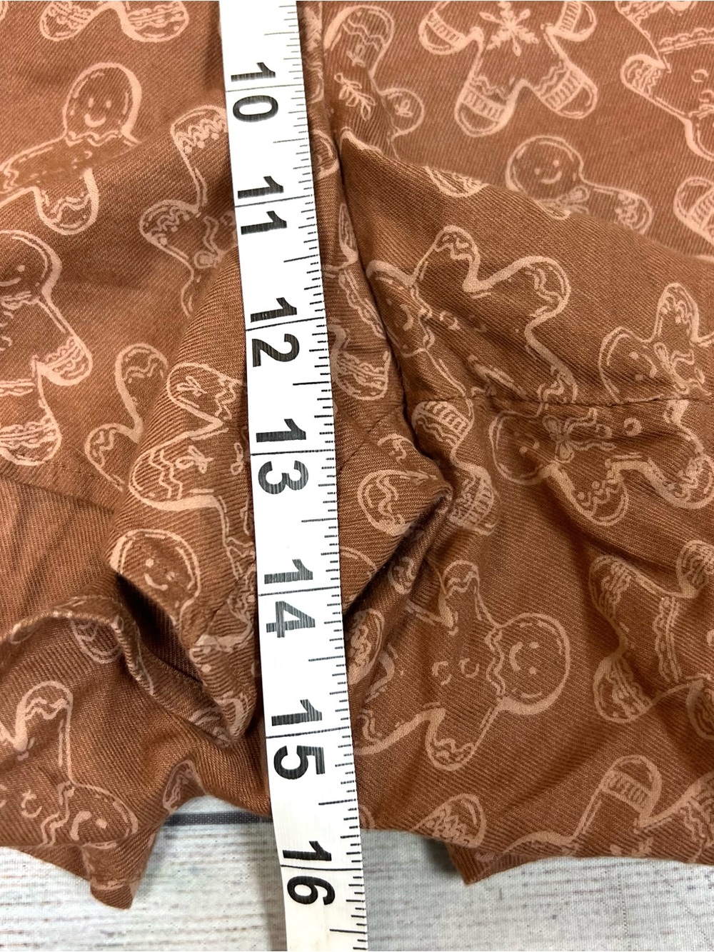 Aerie Women’s Gingerbread Print Boxer Pajama Shorts Elastic Waist Size L Holiday - Picture 10 of 11